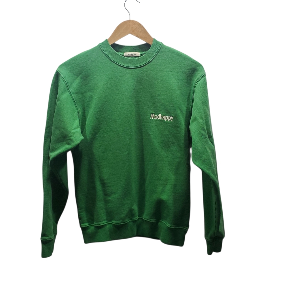 Madhappy green crew neck sweatshirt xs
